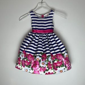 NANETTE KIDS Floral Striped Dress 3T